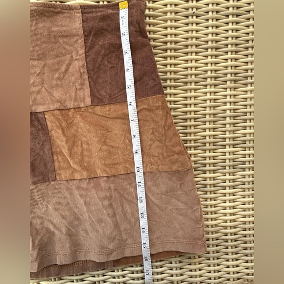 Hollister NEW WITH TAGS High Rise Corduroy Patchwork Skirt medium Y2K Boho - Picture 8 of 8